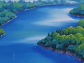 Le Lac Colère dans le dessin animé.